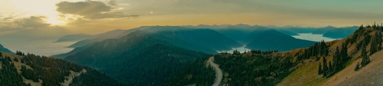 Aerial view of hurricane Ridgein the summer, which is one of the best times to visit Olympic National Park