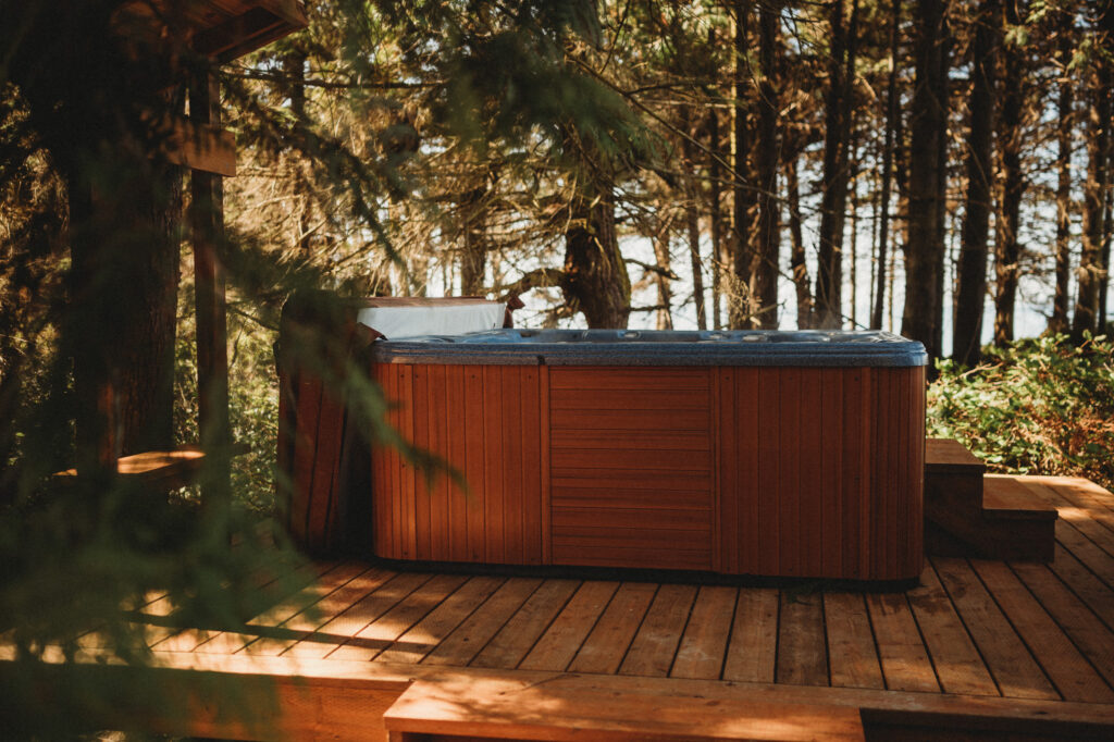 One of the best Port Angeles vacation rentals with hot tub for winter adventures
